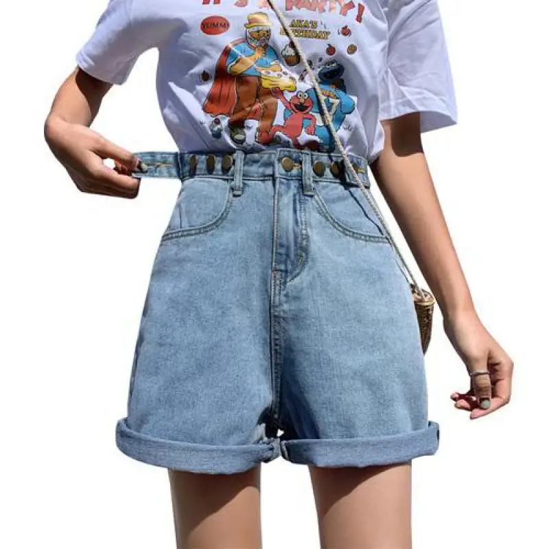 Женские джинсы с высокой талией свободные брюки Харадзюку большие размеры 5xl на