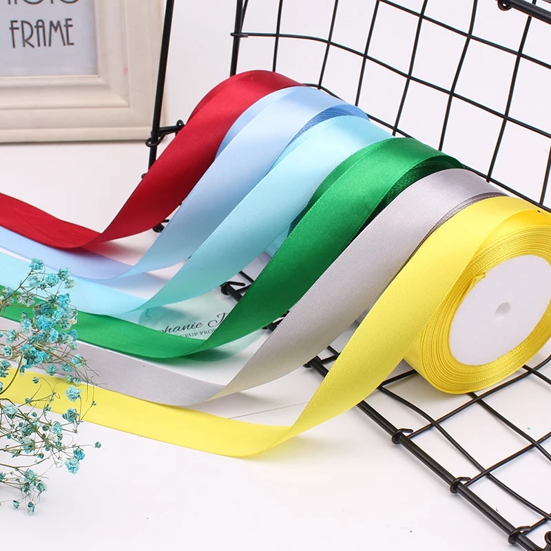 25 ярдов/рулон Grosgrain атласные ленты для свадьбы Рождественская вечеринка