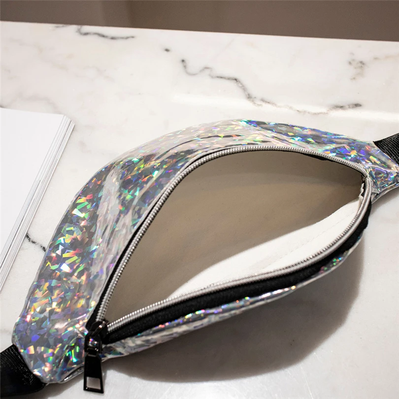 

Mnycxen Laser Waist Bag Fanny Pack Belt Bag Waist Pack Sac Banane holographic Femme Money Belt Heuptas women's bag purse A20
