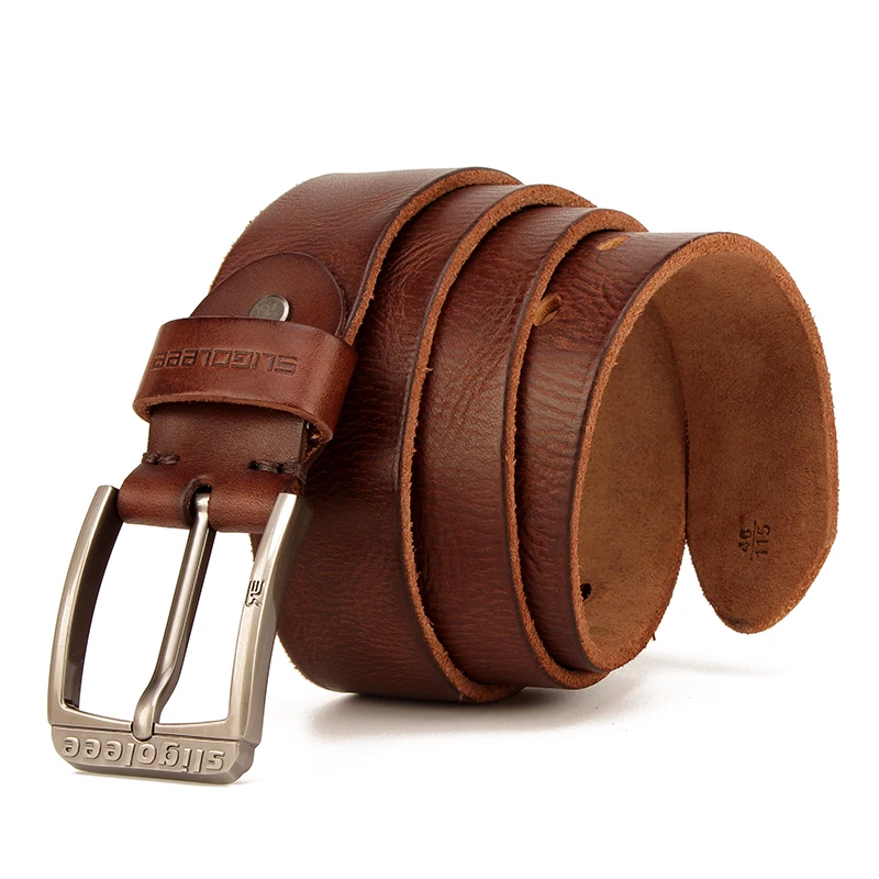 Бренд SLIGOLEEE ремень для мужчин высокое качество Винтажный дизайн пряжка