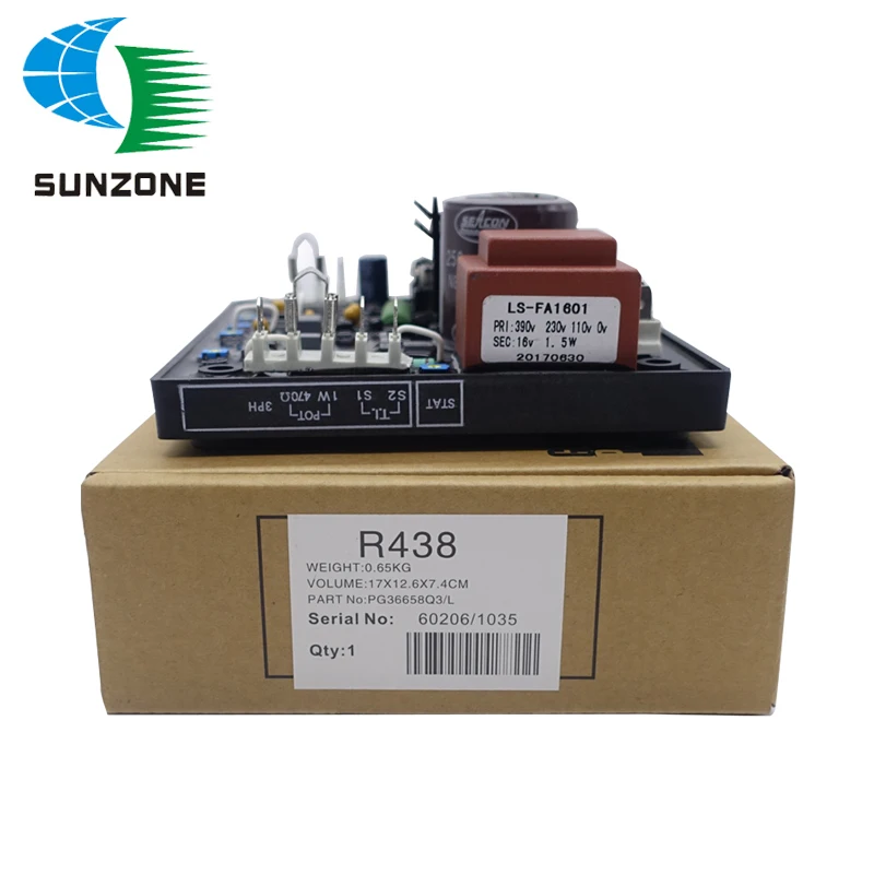 Regulador de Voltagem Automático Avr R438 Peças de Reposição do Alternador sem Escova Peças e acessórios do gerador