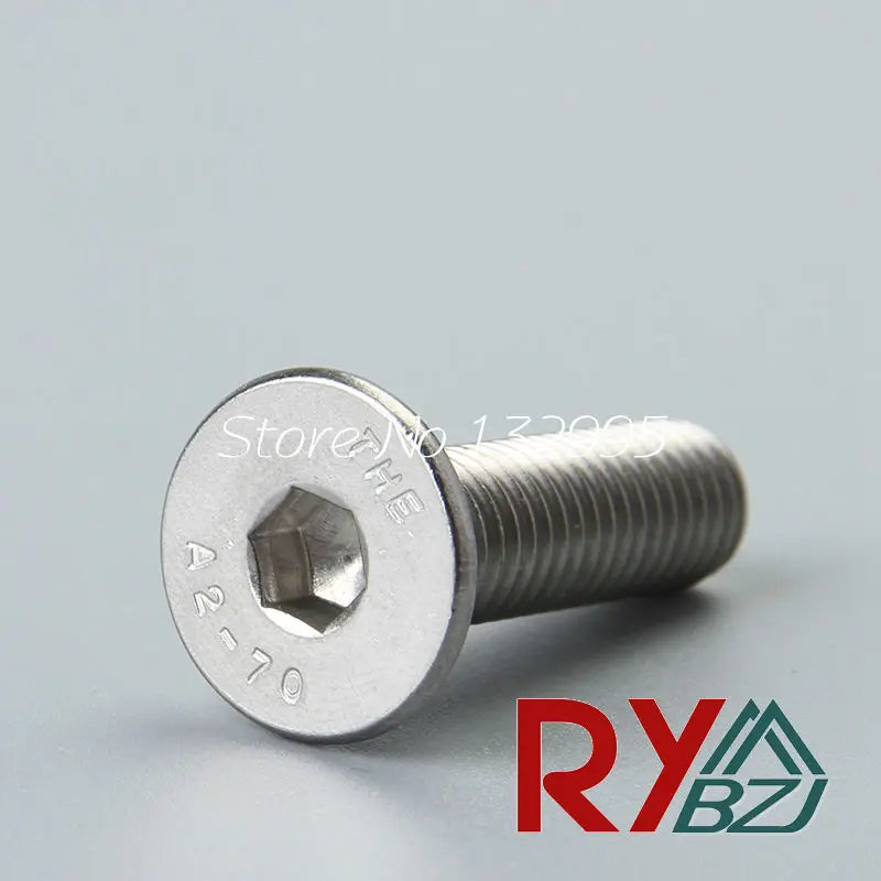 2 # 56 4 40 6 32 8 10 24 1/4 20 * L Нержавеющая сталь A2 Шестигранная розетка с плоской головкой
