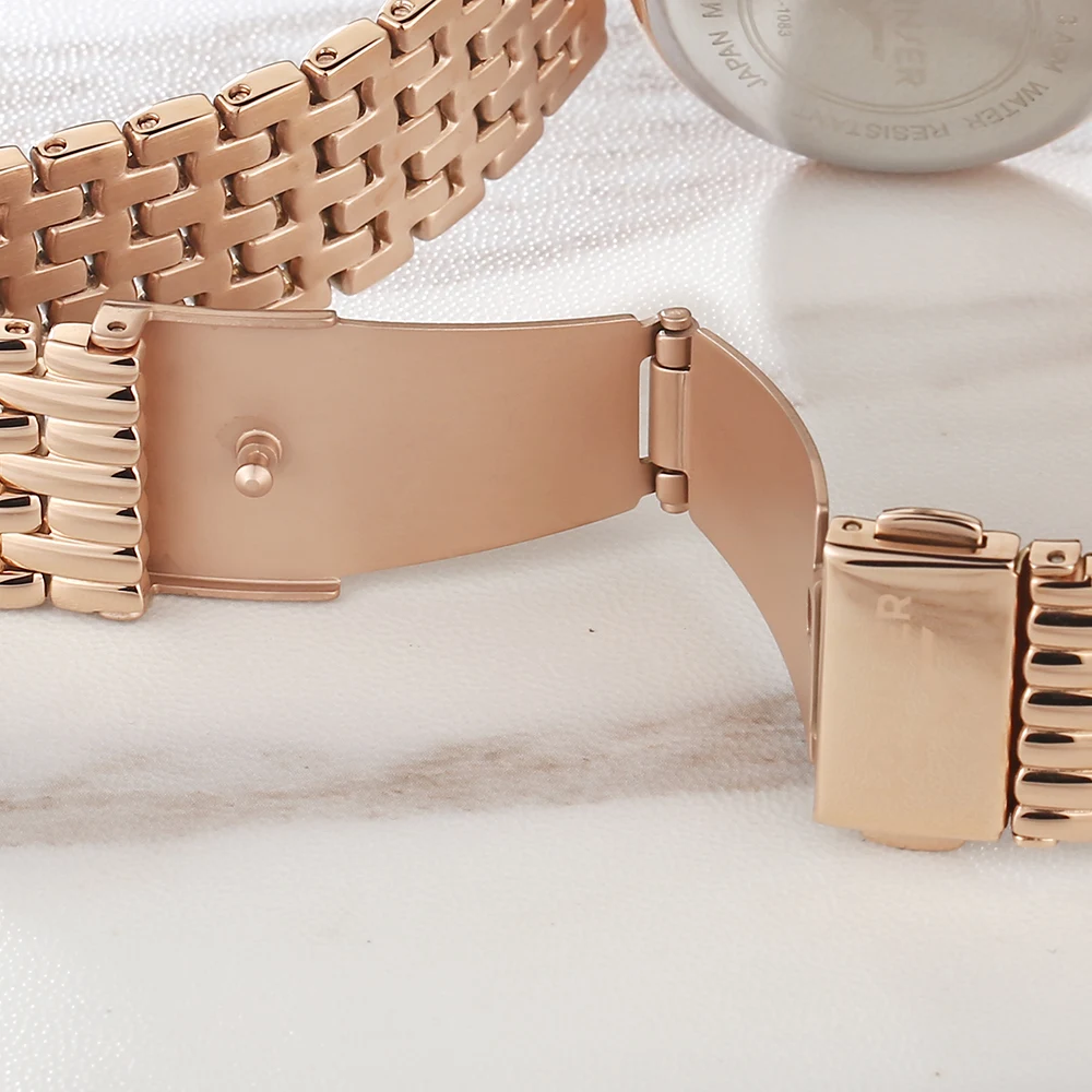 Женские наручные часы Relojes Para Mujer, японские кварцевые женские часы, роскошные Брендовые женские часы из нержавеющей стали, женские часы с зеркальным стеклом
