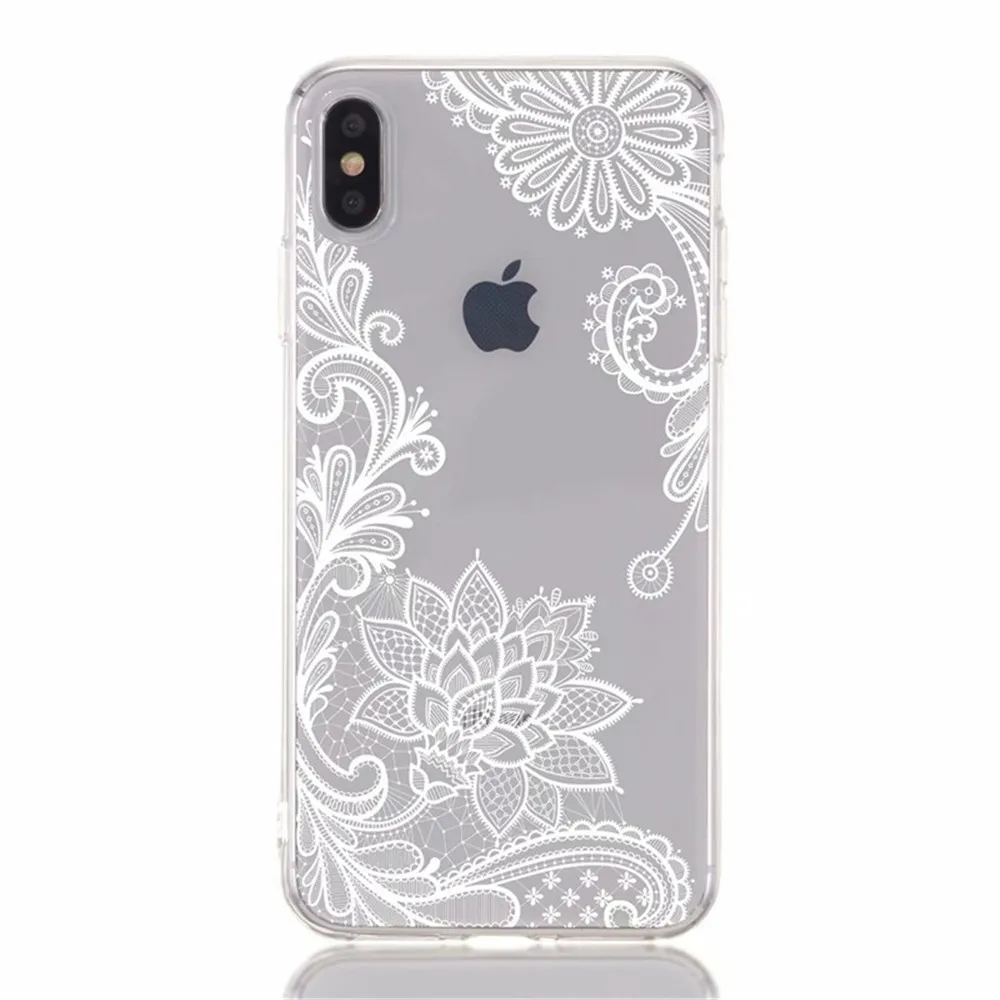 Чехол для телефона iPhone 7 8 6S Plus чехол X XS MAX XR Модный цветочный прозрачный