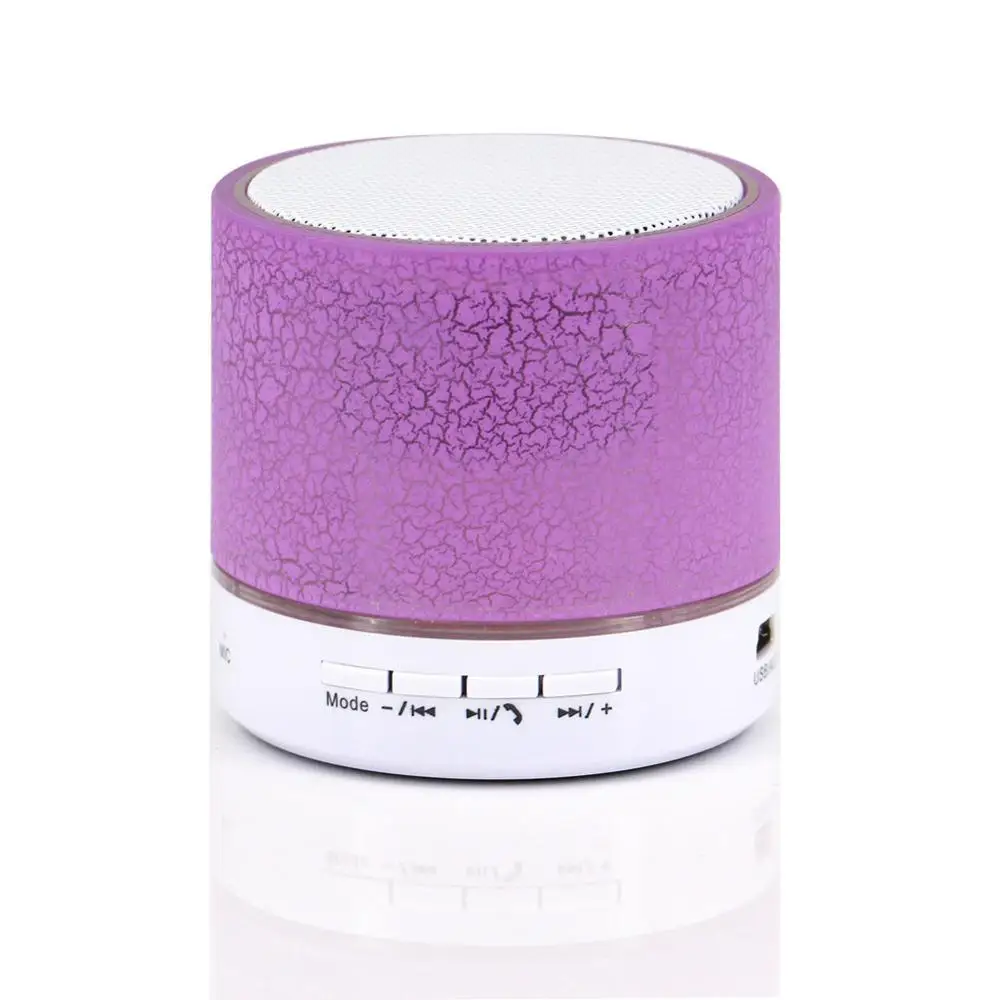 Purple Светодиодный мини Bluetooth динамик TF USB FM Музыкальный громкий динамик s Hand-Free для sony Ericsson Live с Walkman с микрофоном - Цвет: Purple