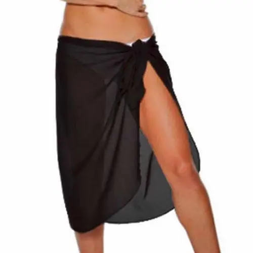 

Super Light Weight Sheer Chiffon Knee Length Georgette Sarong Beach Wrap