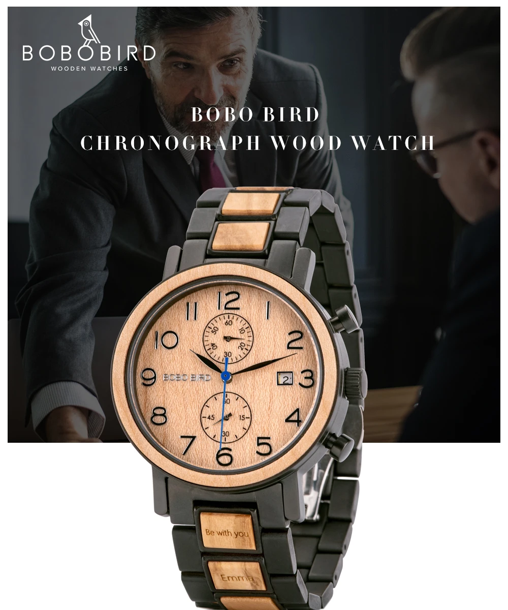 Relogio Masculino BOBO BIRD Watch Men Top Luxury Stainless Steel Wooden Watches reloj hombre Great Gifts for Man Free Engraving