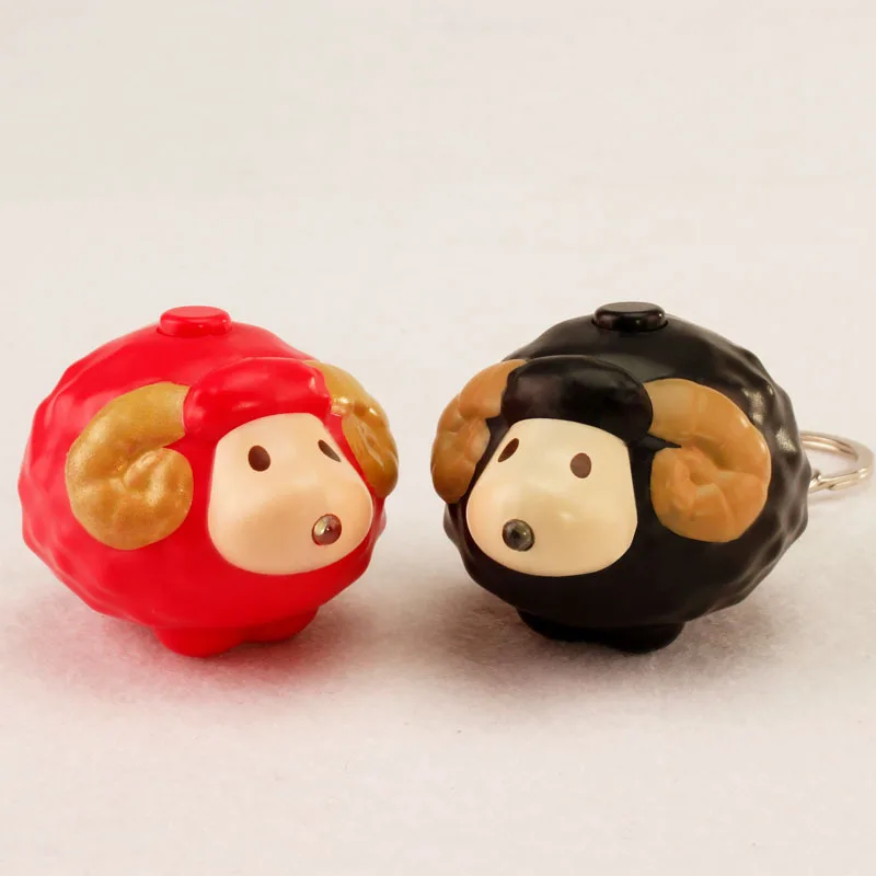 Милый маленький брелок овца со светодиодной подсветкой креативная кукла звуком