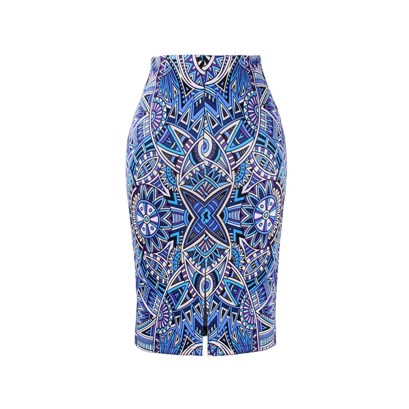 Юбка-карандаш Женская классическая с геометрическим принтом 2017 | одежда