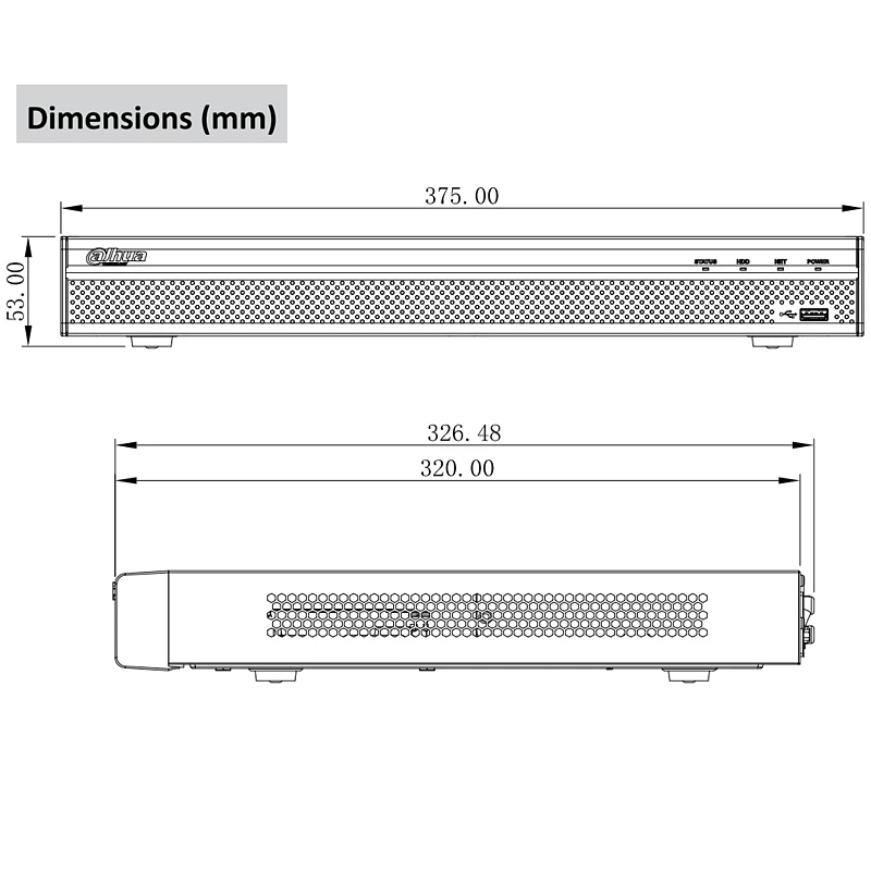 Dahua 16CH 32CH NVR5216-16P-4KS2E NVR5232-16P-4KS2E 16 PoE H.265 Pro сетевой видеорегистратор до 12MP Обнаружение