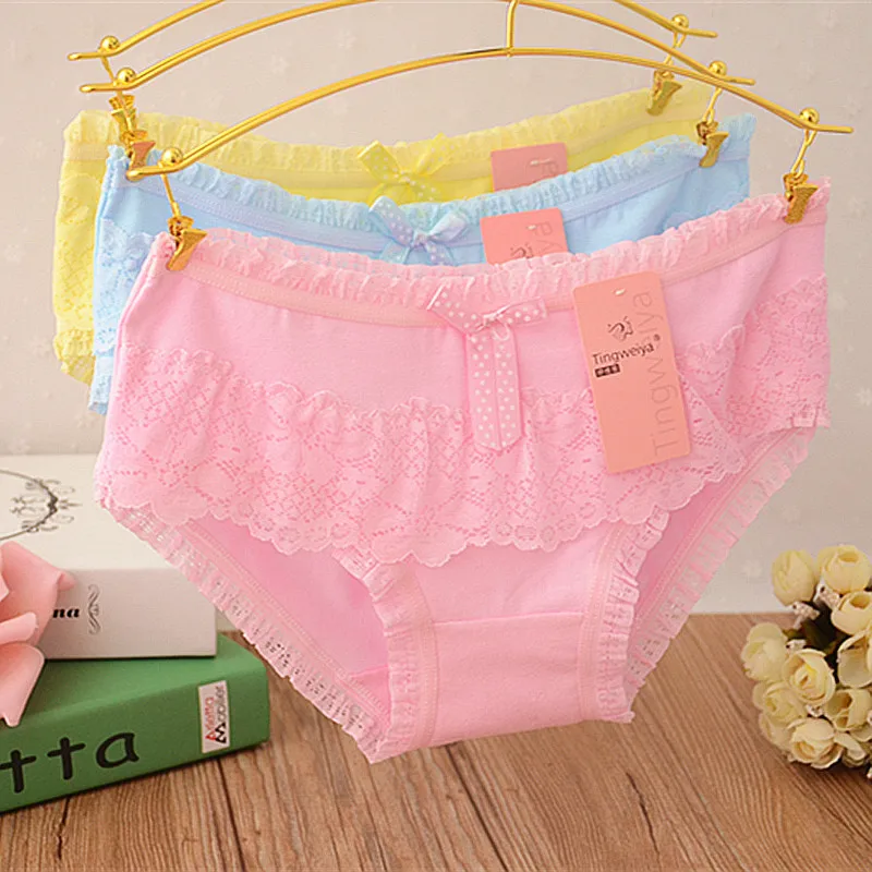 Ropa Interior Femenina трусики женские набор милые хлопковые кружевные трусы стринги