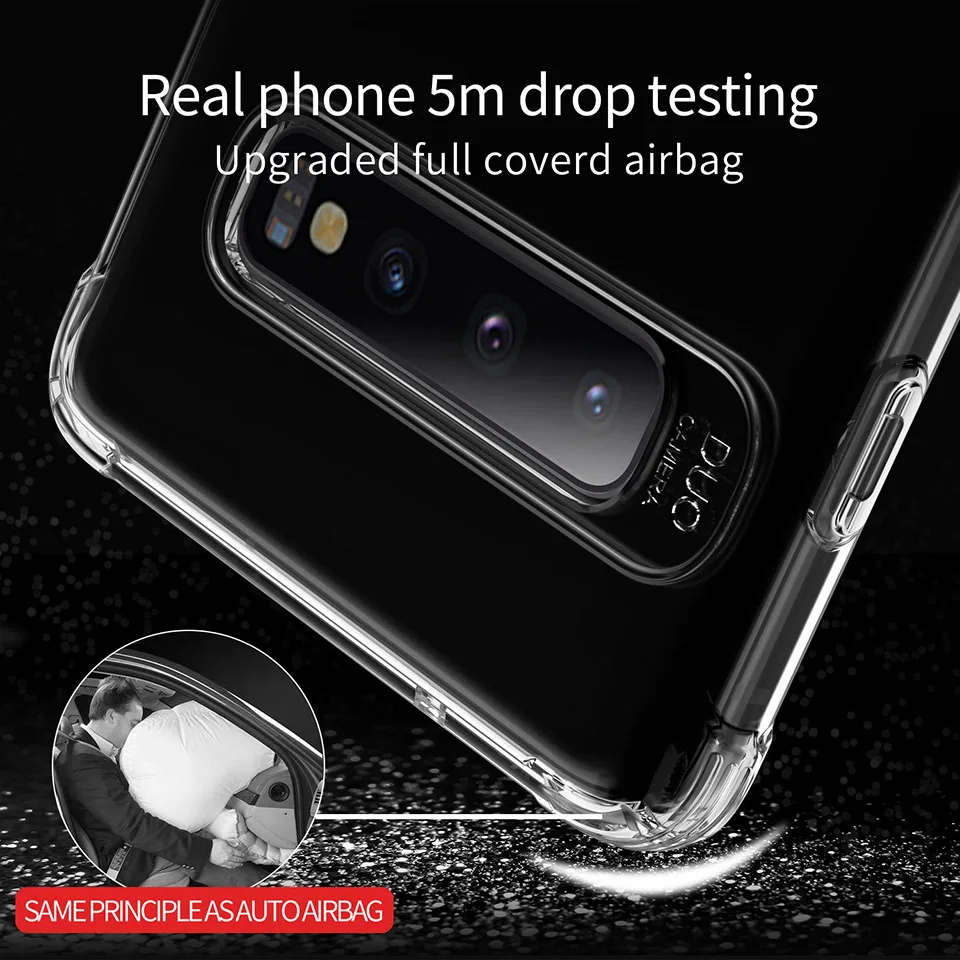 MSVII чехол с "воздушной подушкой" для samsung Galaxy S10 TPU мягкий прозрачный силиконовый чехол задняя крышка для samsung S10e S10 Plus чехол для телефона