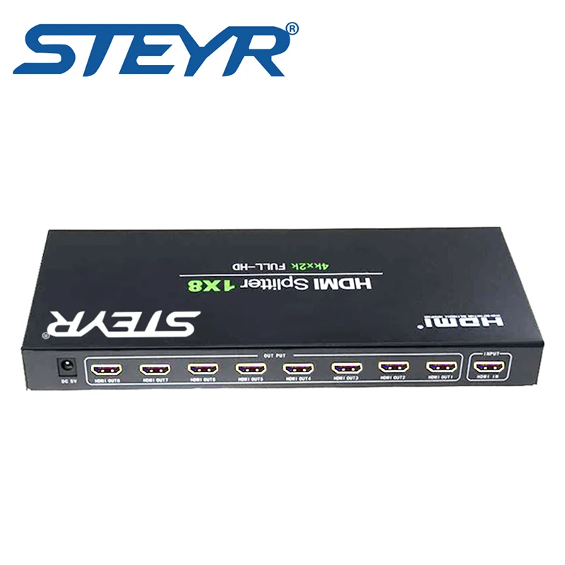 С Full Ultra HD 4K/2K и 3D разрешением 4K HDMI сплиттер 1 в 8 out STEYR 1x8 1080P V1.4 портов сплиттер|hdmi