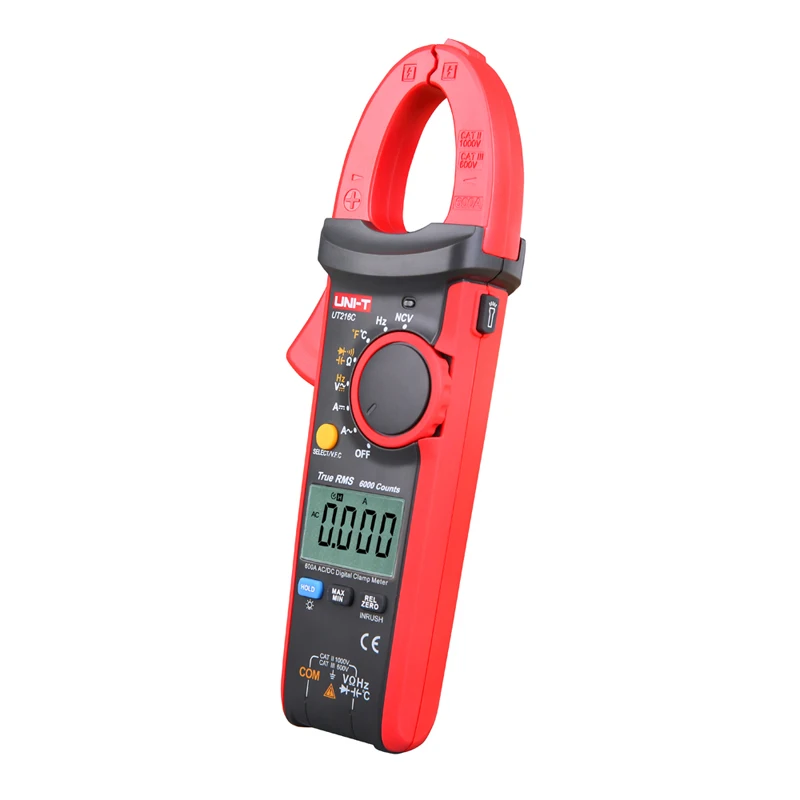 UNI-T UT216C 600A True RMS Цифровые токовые клещи Автоматический диапазон мультиметры частота емкость температура и NCV тест Мегаомметр