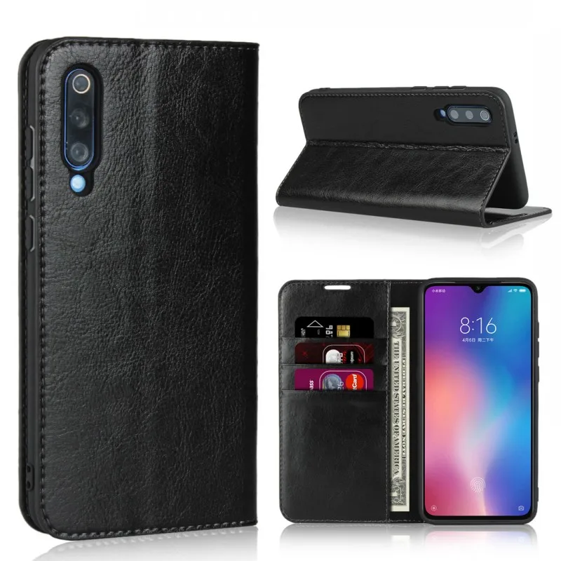 Высококачественный кожаный чехол-бумажник с откидной крышкой для Xiaomi Mi 9 чехол SE