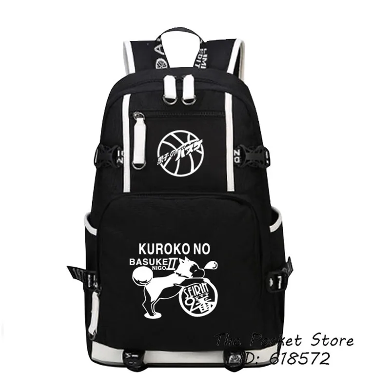 

Hot Japanese Anime Kuroko's Basketball Kuroko Tetsuya Cartoon Backpack Double Shoulder Bags Canvas Laptop Backpack Travel Bags