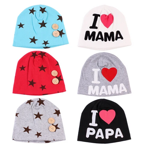 

2016 Baby Unisex Cotton 6-36 Months Newborn Photography Props Newborn Baby Girl button Hat heart Cap Thermal Soft star Beanies