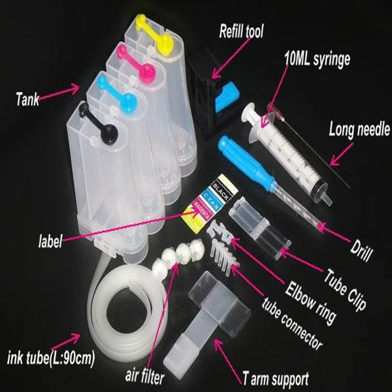 

INKARENA Compatible Universal DIY CISS kit ink tank accessories Replacement for HP 336 337 338 343 344 348 350 351 350xl Printer