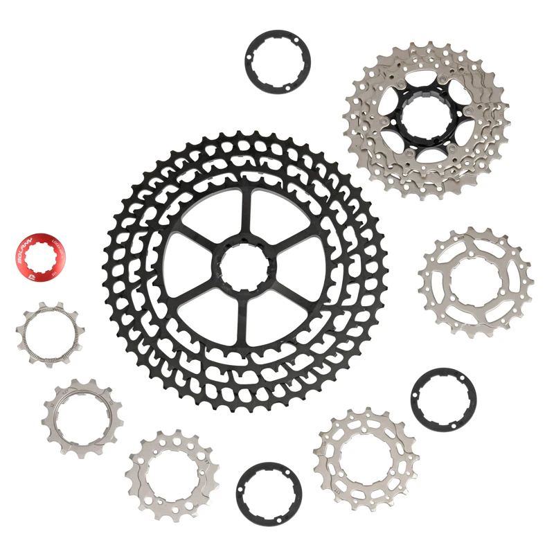 Bolany MTB 12 скоростей кассета 11-50T SLR широкий коэффициент 380G Сверхлегкий K7 12V CNC алюминиевый сплав свободного хода части велосипеда