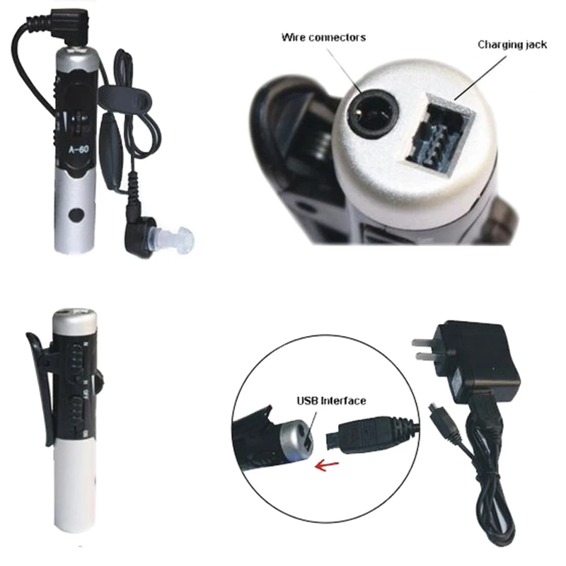 

Hot AXON A-60 Hearing Aid aids Rechargeable Digital Adjustable Tone In-Ear Personal Listening Care Sound Amplifier For Elder