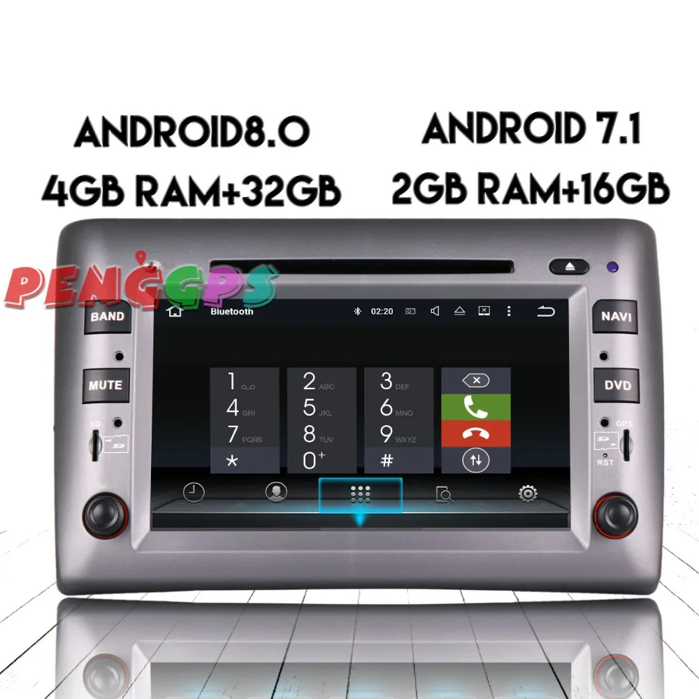 2 din Android 8,0 7,1 автомобильный Радио dvd-плеер комплект с gps-навигатором для Fiat Stilo 2002-2010 автомобильный стерео Мультимедиа Авто Аудио карта