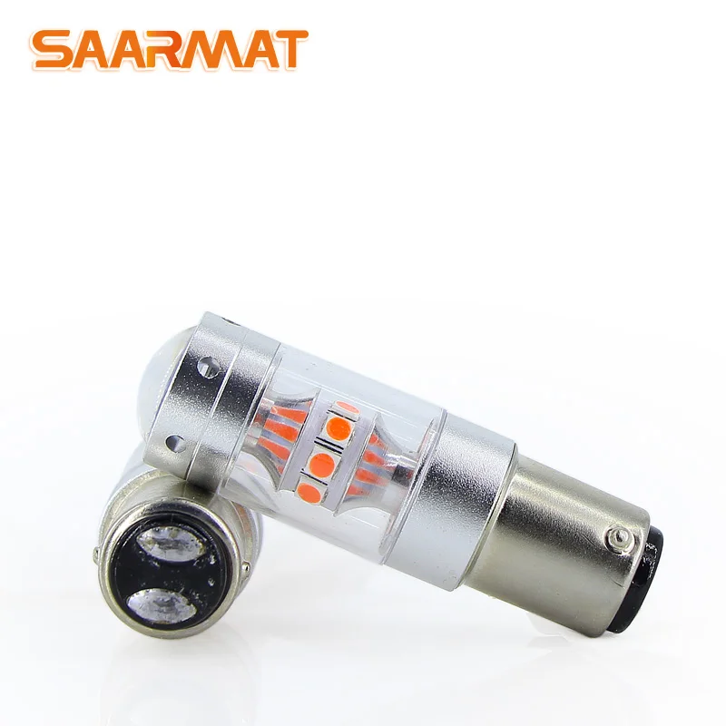 2 * Led 1157 BAY15D DRL лампы автомобильные лампочки с чипами Samsung Высокая мощность P21/5 Вт