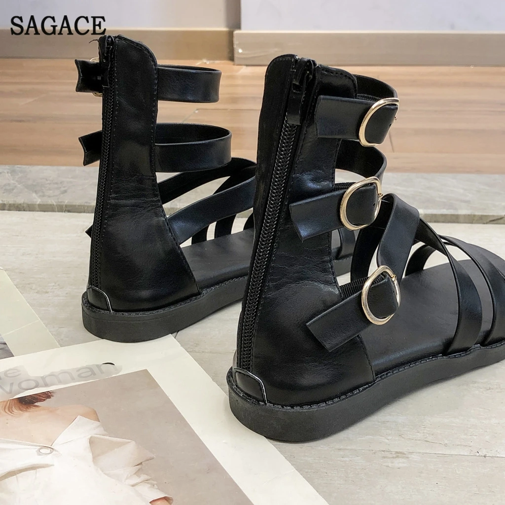 SAGACE женская обувь на толстой платформе Летняя с открытым носком повседневные