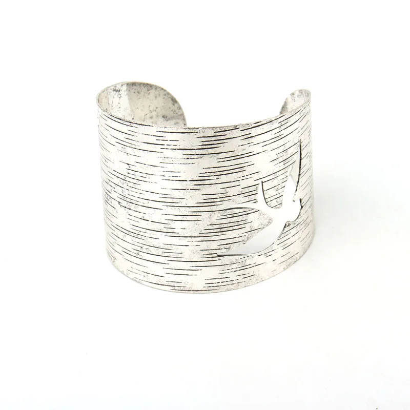 1 шт. модные турецкие Этнические Ретро посеребренные Открытые Браслеты с резьбой