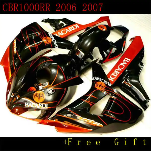 

Новый набор обтекателей для CBR1000RR 06 07 CBR1000 2006 2007 ABS пластик мотоцикл обтекатель комплект Cowlings бодикон красный черный белый