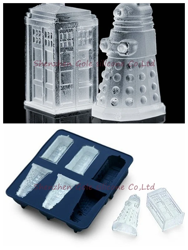 Бесплатная доставка 1000 шт./лот ледяной куб Doctor who Tardis спутник ледяного Куба