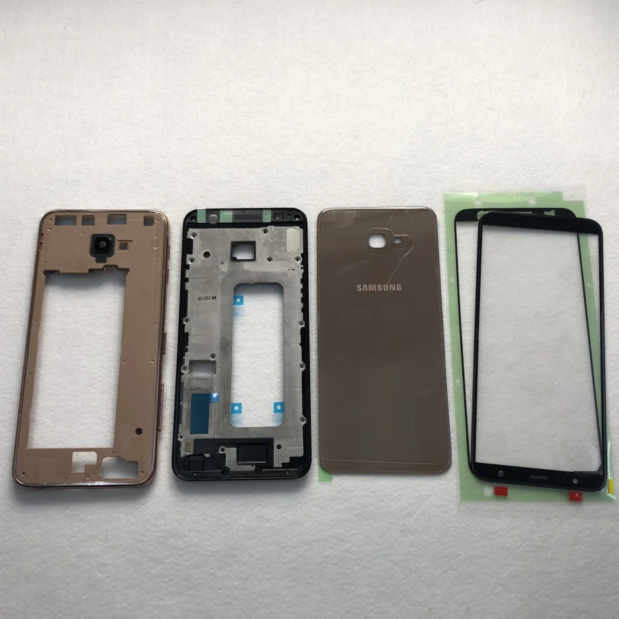 Для Samsung Galaxy J4 plus + 2018 J415 J415F ЖК-панель Крышка средняя рамка батарейный отсек полный