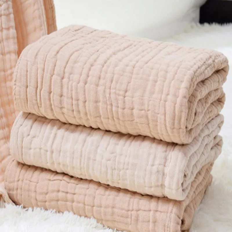 Beige Seartist, муслиновое одеяло для новорожденных, детское, хлопок, 6 слоев, Марлевое банное полотенце, детское Пеленальное Одеяло, обертывания, новинка, 20 - Цвет: Beige