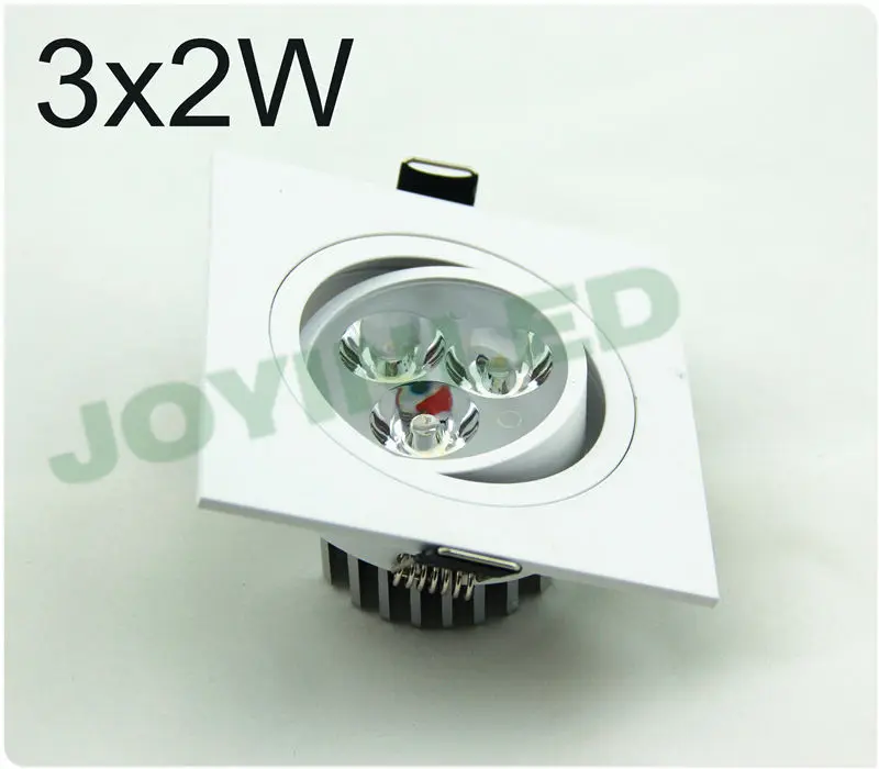 Бесплатная доставка 10 шт. Focos Led Empotrables En Techo 3X1W 6 Вт белый квадратный светодиодный