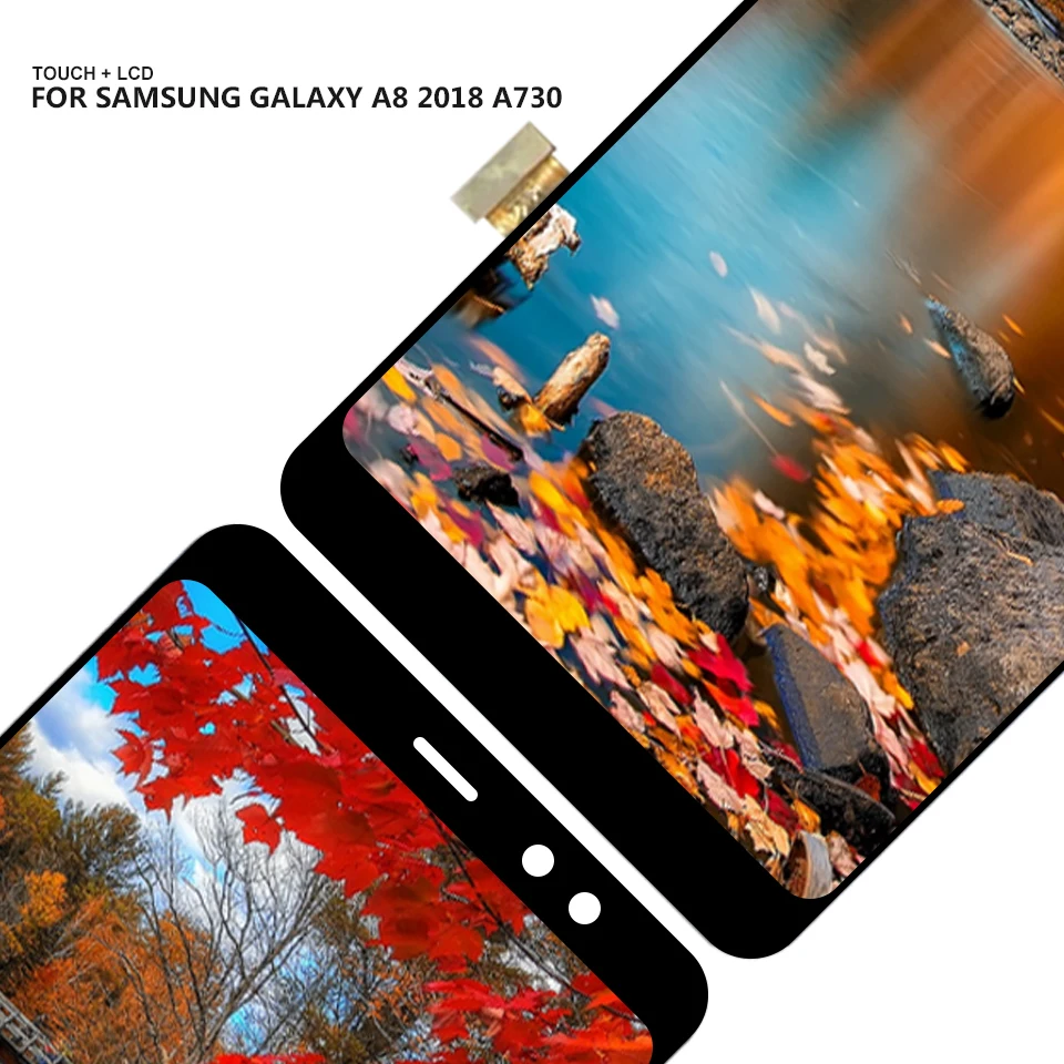 ЖК дисплей AMOLED для Samsung Galaxy A8 + Plus 2018 A730x A730 с сенсорным экраном и дигитайзером в