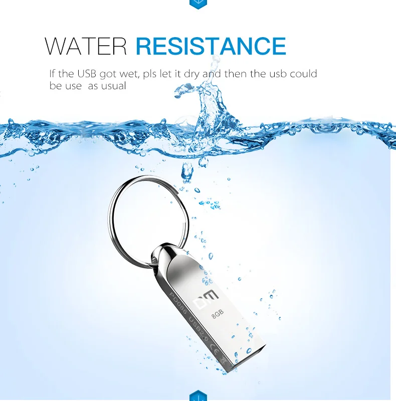DM PD086 USB флеш-накопитель 32 ГБ флеш-накопитель кольцо для ключей водонепроницаемый 16 Гб металлическая USB флешка 8 Гб usb флешка Флешка usb 2,0