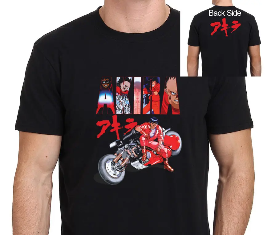 Мужская футболка AKIRA Japan Anime черный Размер s-xxxl короткий рукав большие размеры