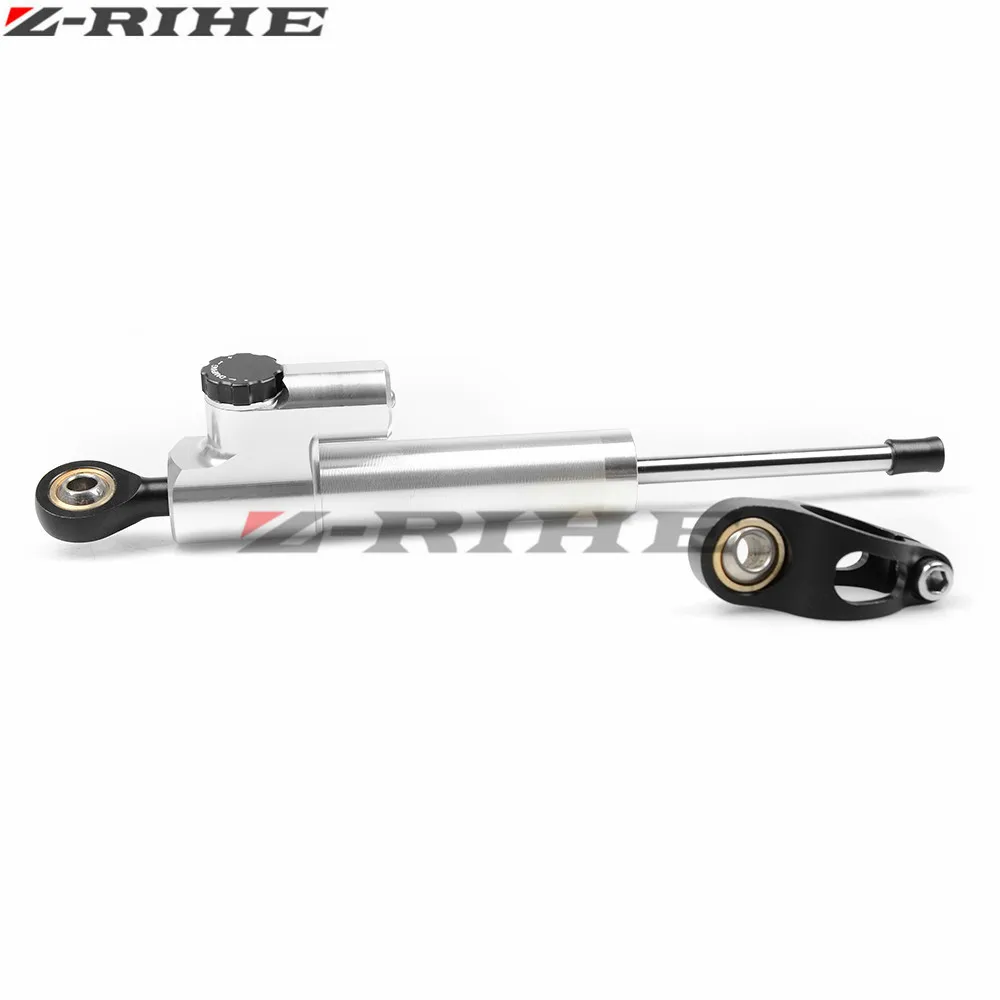 Black and Silver Для Yamaha MT07 MT09 YZF R3 R6 R1 R125 R25 xj6 аксессуары для мотоциклов демпфер стабилизатор амортизатор рулевого механизма Обратный контроль безопасности - Цвет: Black and Silver