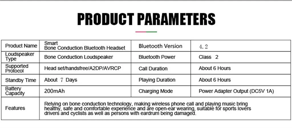 HiFi Bluetooth 4.2 wireless earplugs bone conduction stereo sports earphones 3D surround sound audio and video earplugs#10