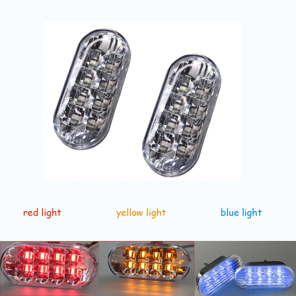 Желтый дым боковой маркер указатель поворота светильник 8 светодиодный для
