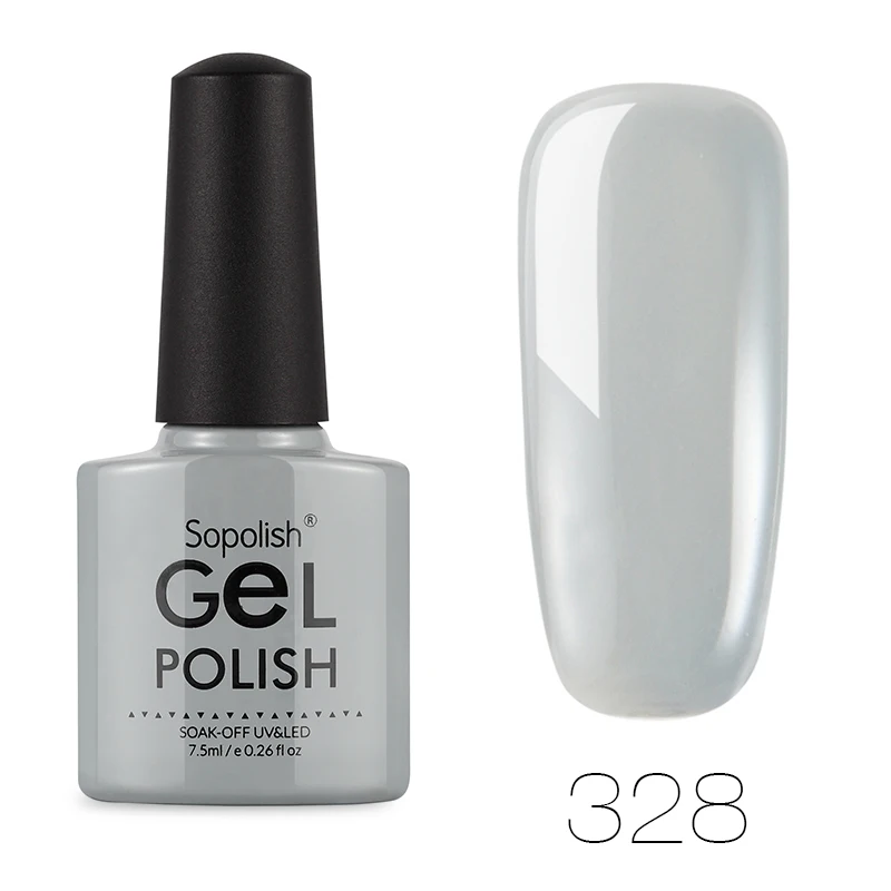 328 Sopolish Гель-лак для ногтей УФ Цвета Vernis Полупостоянный маникюр верхнее Базовое покрытие Гибридный гвоздь искусство замочить от Rosalind - Цвет: 328