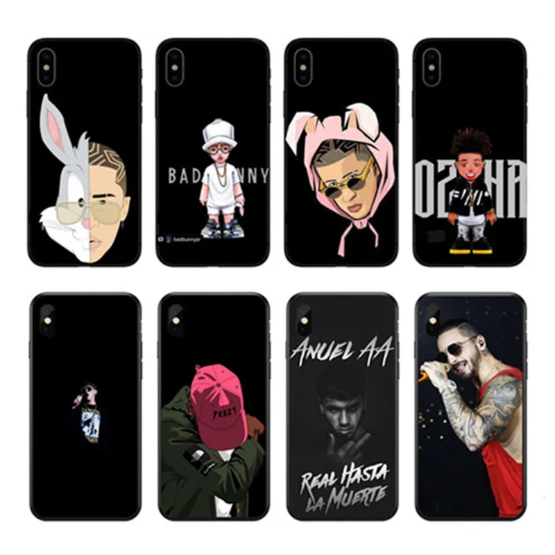 Bad Bunny Coelho Maluma Ozuna POP Hip Hop Rapper мягкий силиконовый чехол из ТПУ для iPhone X 8 7 6 Plus 5 4 XS XR