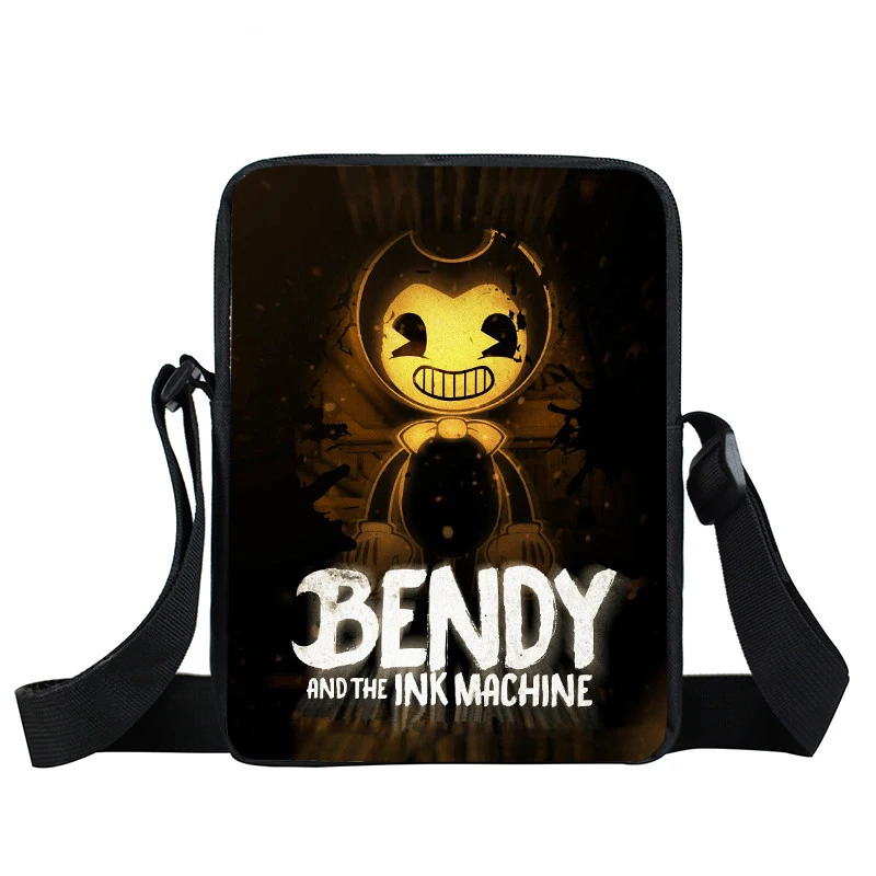 Сумка-мессенджер Bendy and The Ink Machine для мужчин и женщин, повседневные дорожные портативные сумки через плечо для детей ясельного возраста, ранец, игрушечные закуски, сумки - Цвет: xkb bendy23