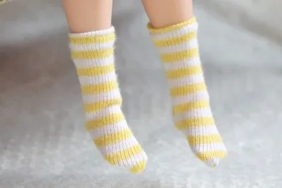 1 пара однотонные и полосатые короткие носки для кукол блайз подходит Azone Pullip