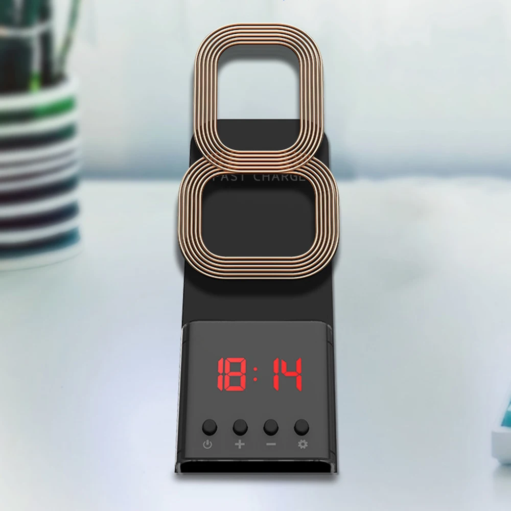 10 Вт Qi Быстрое беспроводное зарядное устройство Подставка для зарядки USB