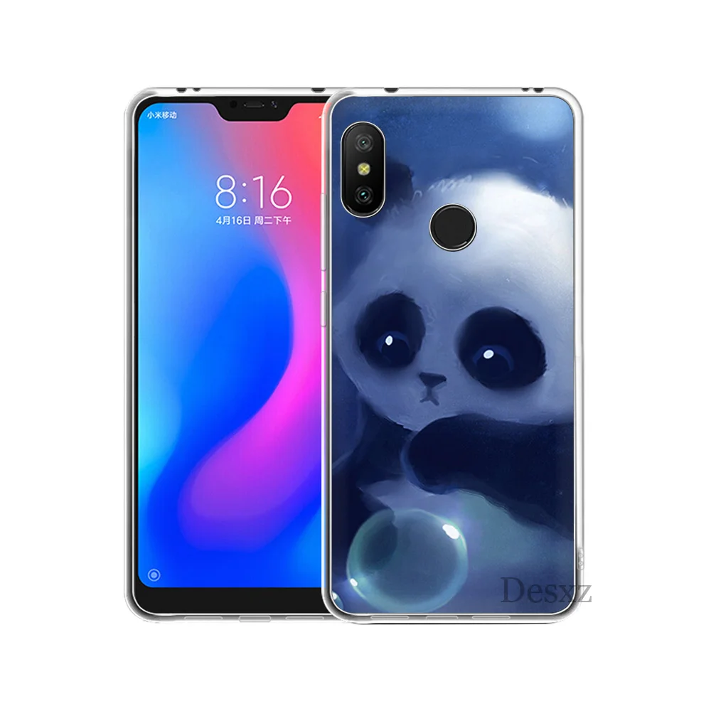 Жесткий чехол Desxz для мобильного телефона с флуоресцентной пандой Xiaomi Mi 5 5S 6 8 9 A1 A2