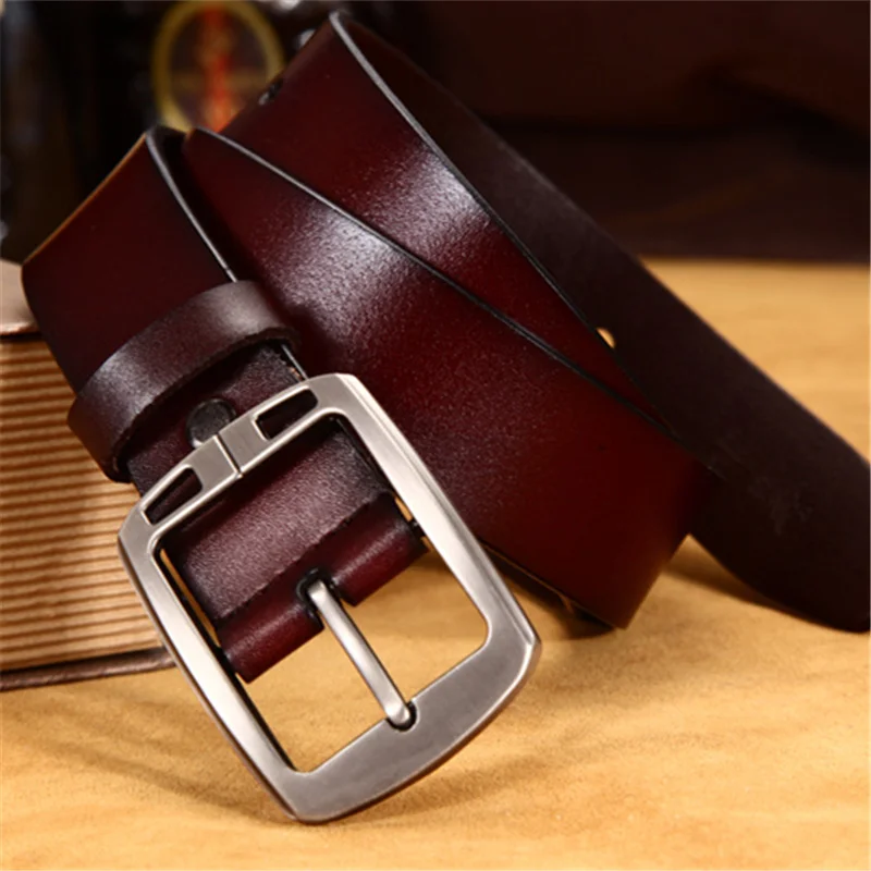 Коровьей Пояса из натуральной кожи Ремни для Для мужчин ковбой Элитный бренд
