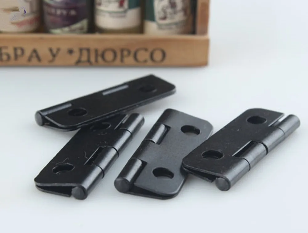10PCS-30*20*0,5 черные закругленные петли деревянного ящика черные закругленные мелкие петли коробки ювелирных изделий петли