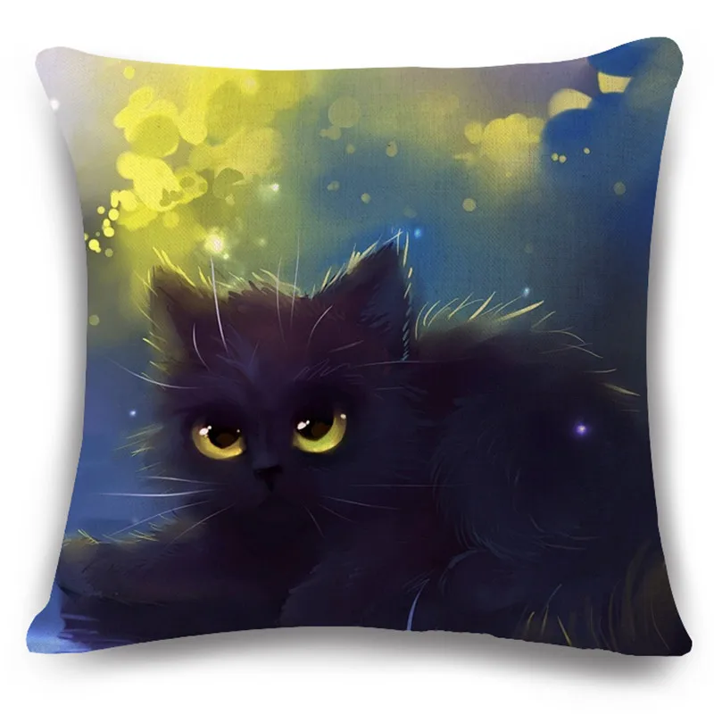 Горячая ночь кошка стиль мода новый наволочка печать Подушка кровать диван