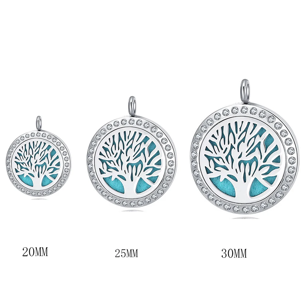 With Shiny Chain!10pcs mesinya tree of life Aromatherapy/Essential Oils 316L S.Steel Perfume Diffuser Locket pendant Necklace | Украшения и