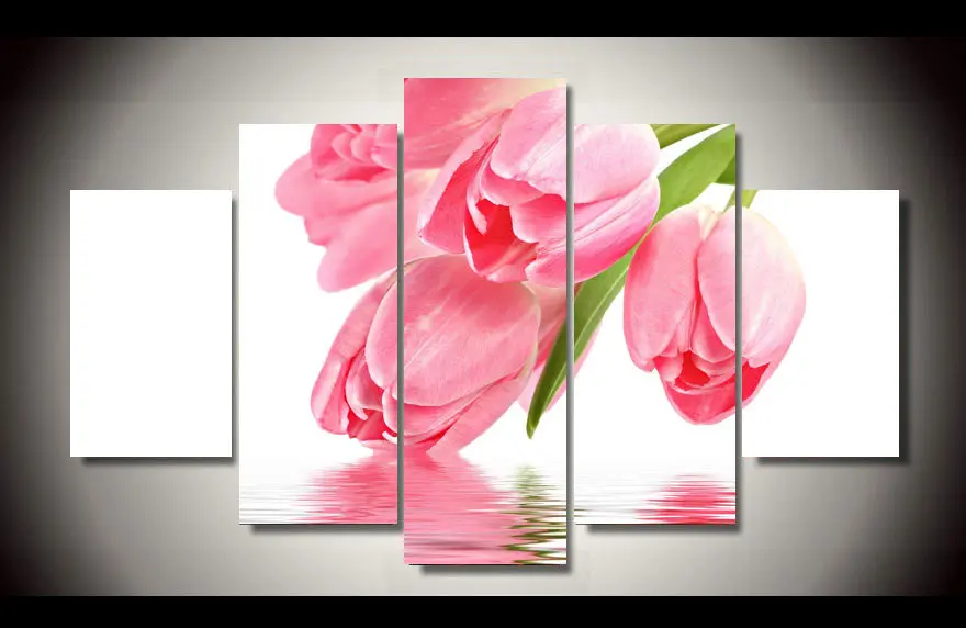 HD печать 5 шт. Холст Искусство Цветы Картина Современный домашний декор настенное